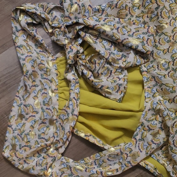 Bishop and young afterglow Romantic tie neck top - Picture 3 of 6